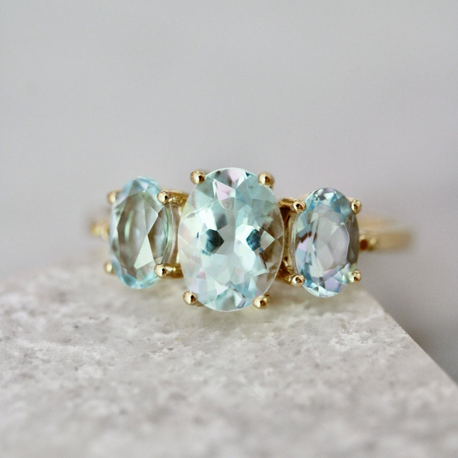 
            oval aquamarine ring