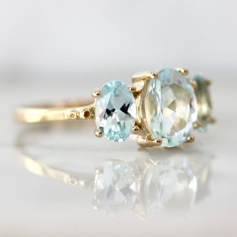 
            oval aquamarine ring