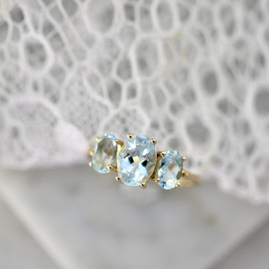 
            oval aquamarine ring