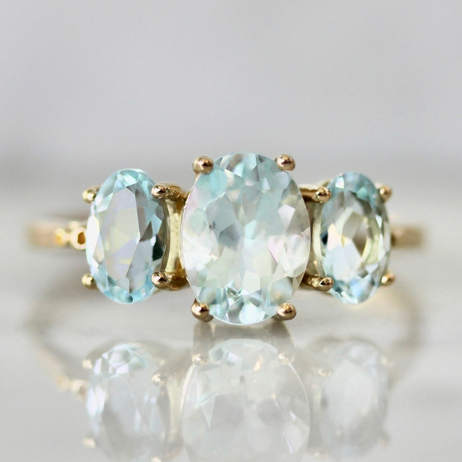 
            oval aquamarine ring