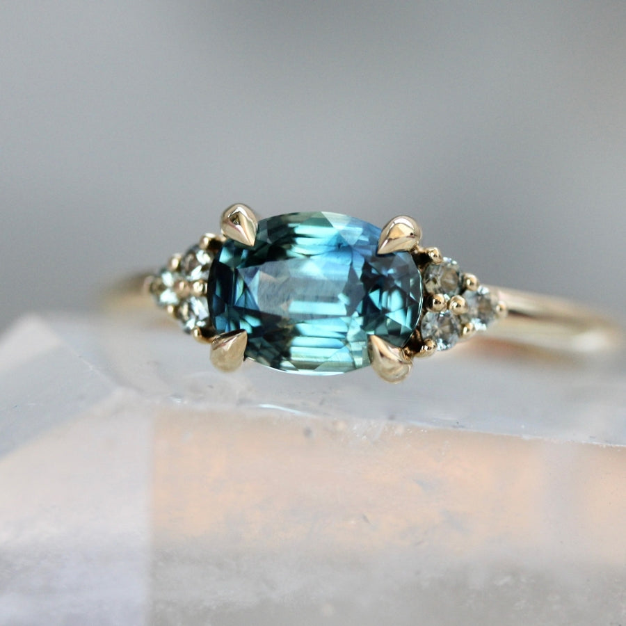 
            oval blue sapphire ring