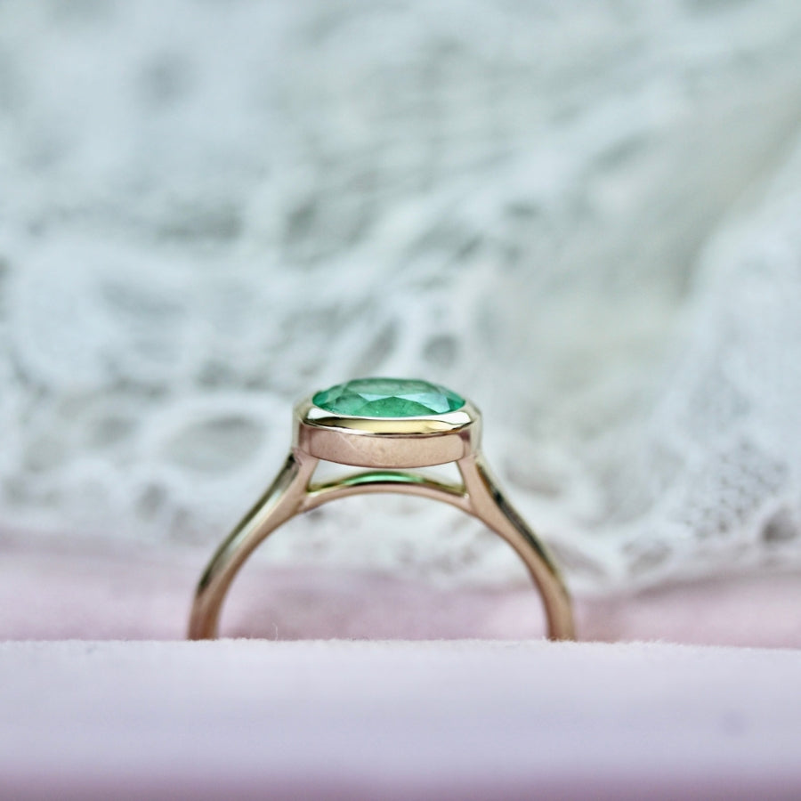 
            oval emerald engagement ring