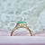 oval emerald engagement ring