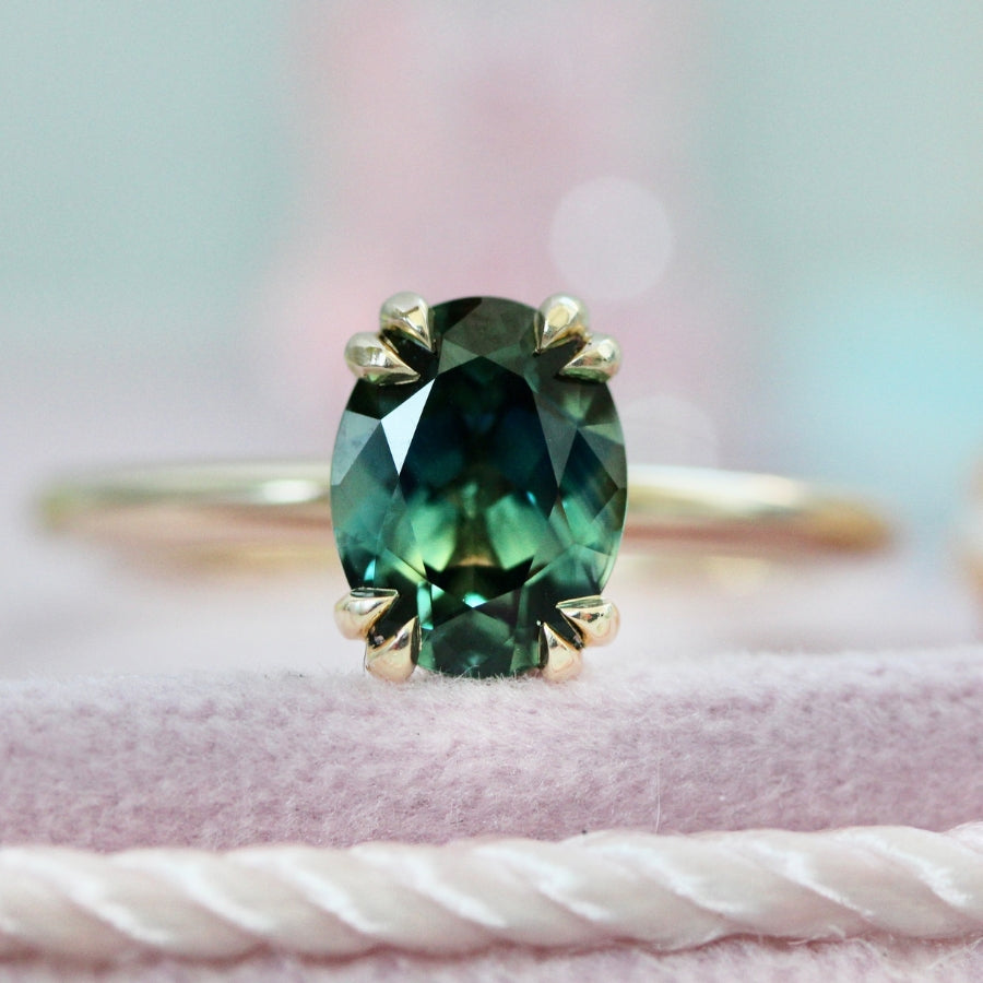 oval sapphire engagement ring