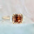 peach tourmaline engagement ring