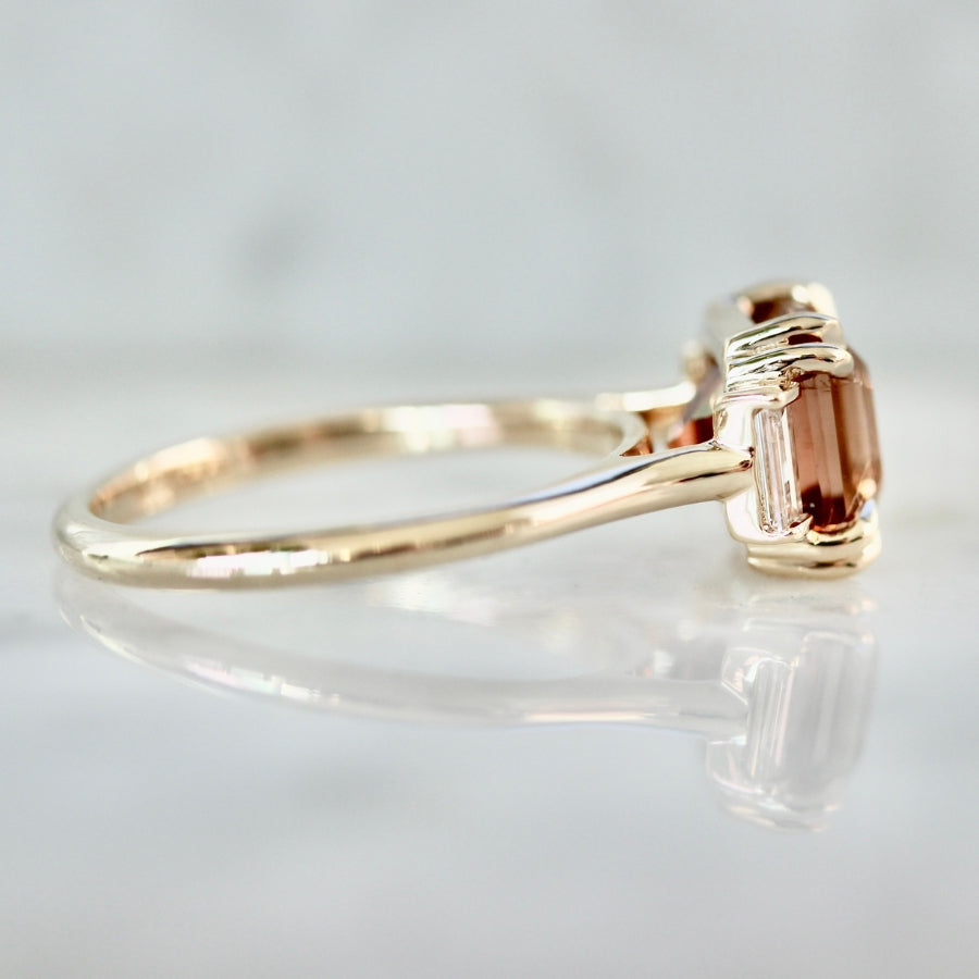 
            peach tourmaline ring