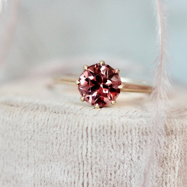 pink garnet ring