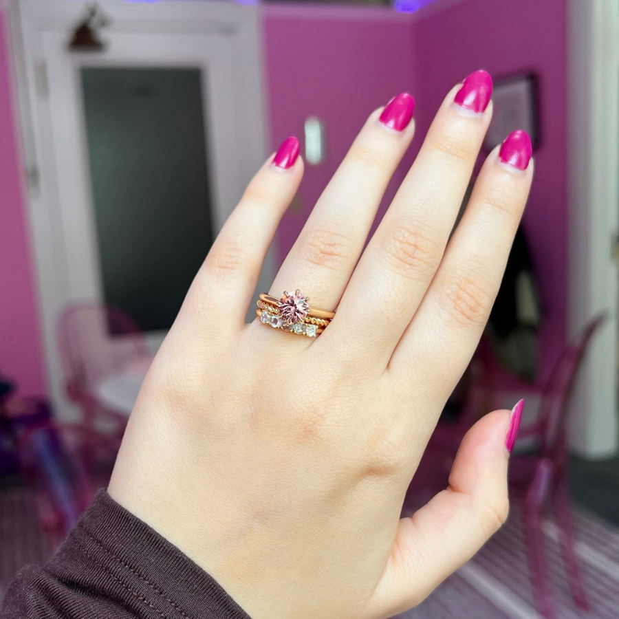 pink garnet ring