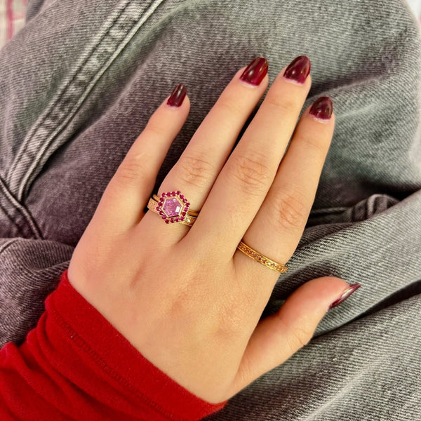 pink sapphire ring