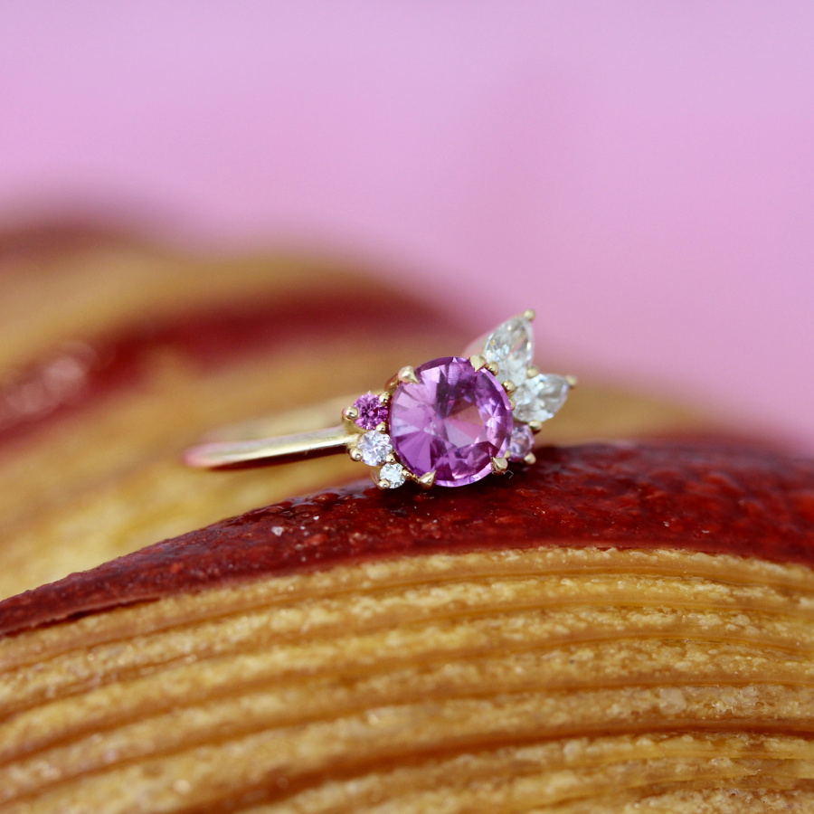 pink sapphire ring