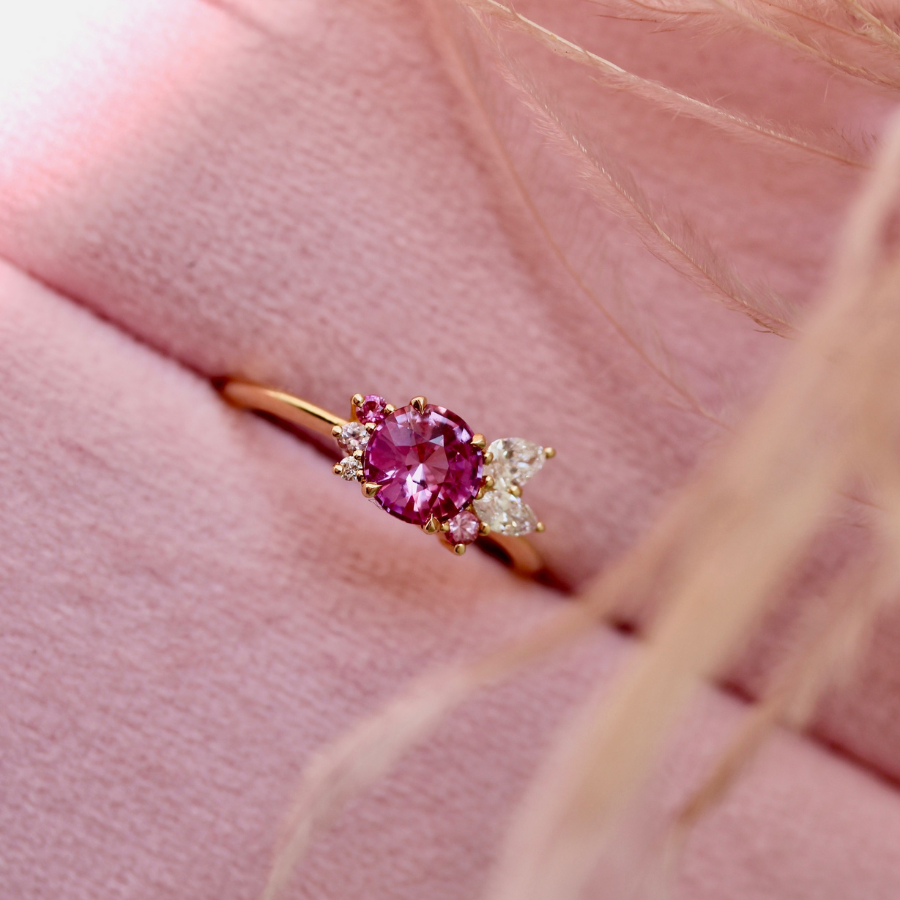 pink sapphire ring