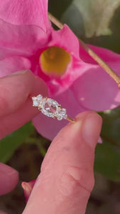 Oval Rose Cut Lab Diamond Ring