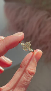 Champagne Pear Cut Diamond Ring