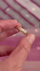 Star Engraved Gemstone Band