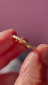 Bisous French Pavé White Diamond Band
