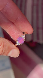 Cushion Cut Pink Sapphire Ring