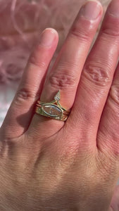 white diamond kite ring