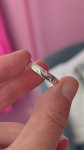 Celeste Rising Star Engraved Sterling Silver Band