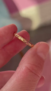 Star Engraved Ruby Band