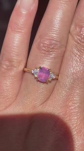 Cushion Cut Pink Sapphire Ring