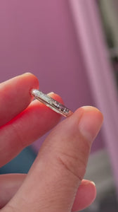 Celeste Major Star Engraved Sterling Silver Band