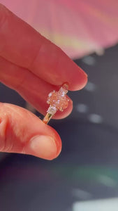 Pink Oval Cut Lab Diamond Ring