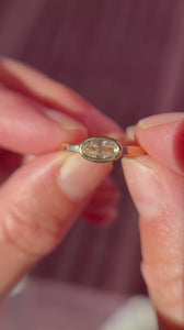 Lab Moval Diamond Ring