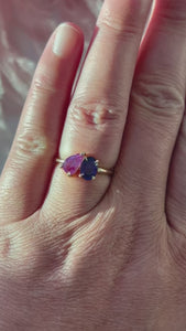 toi et moi sapphire ring