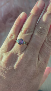 purple sapphire engagement ring