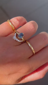 Cerulean City Blue Oval Cut Sapphire Ring