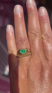 heart emerald ring