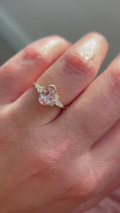 Fairy Floss Pink Oval Cut Sapphire Ring