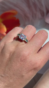 Pucker Up Purple Radiant Cut Sapphire Ring