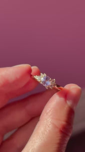 Purple Round Cut Sapphire Ring