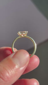 White Emerald Cut Lab Diamond Ring