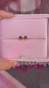 Art Deco Star Engraved Fan Earrings