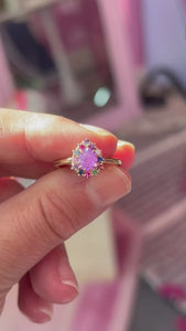 pink purple sapphire ring