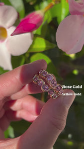 rose gold vs yellow gold pink sapphire ring