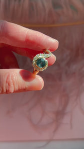 Starry Night Blue Round Brilliant Cut Montana Sapphire Ring