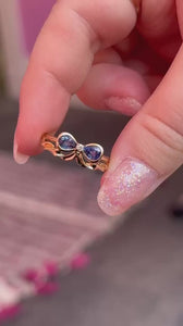 blue sapphire bow ring