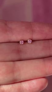 pink spinel earrings