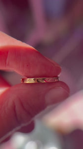 Pine Engraved Gold Band