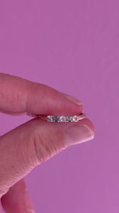 Round Cut Opalescent Sapphire Band