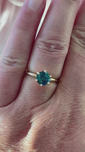 teal sapphire engagement ring