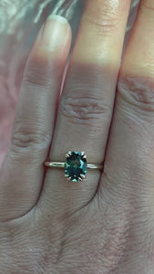 green sapphire engagement ring