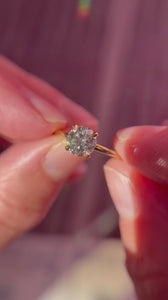 White Round Cut Lab Diamond Ring