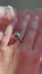 Starry Night Blue Round Brilliant Cut Montana Sapphire Ring