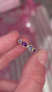 Purple Gemstone Medley Ring