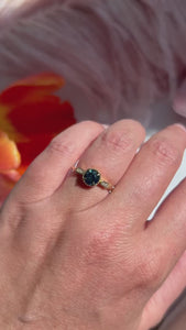 Isleview Teal Round Brilliant Cut Sapphire Ring