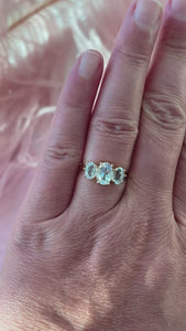 oval aquamarine ring